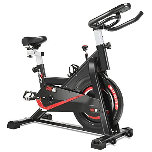 RELIFE REBUILD YOUR LIFE Exercise Bike Indoor Cycling Bike Fitness Stationary All-inclusive Flywheel Bicycle with Resistance for Gym Home Cardio Workout Machine Training New Version