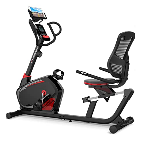 HARISON Magnetic Recumbent Exercise bike for Seniors and Adults 350 LBS Capacity, Stationary Exercise Bike for Home Cardio Workout with Adjustable Seat and Tablet Holder