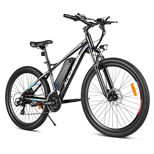 ANCHEER Electric Bike 350W Ebike with 48V 480WH Removable Battery, 27.5” Electric Mountain Bike Features LCD Display and Professional 21 Speed Gears, 20MPH Adults Ebike for Tour Commute