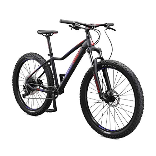 Mongoose Tyax Comp Adult Mountain Bike, 27.5-Inch Wheels, Tectonic T2 Aluminum Frame, Rigid Hardtail, Hydraulic Disc Brakes, Womens Medium Frame, Black