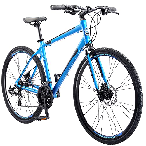 Schwinn Volare 1200 Adult Hybrid Road Bike, 28-inch wheel, aluminum frame, Matte Blue